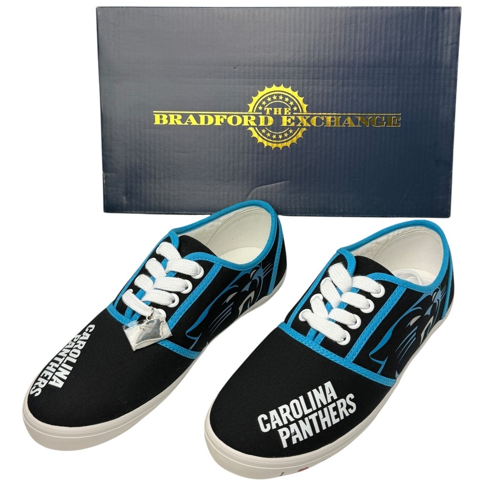 NEW Carolina Panthers Women's Shoes US 6.5 / UK 5 The Bradford Exchange NFL 2016
